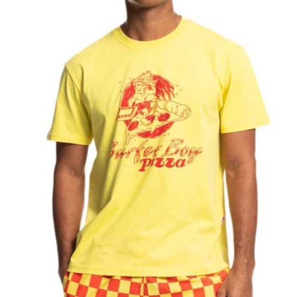 STRANGER THINGS Surfer Boy Pizza Short Sleeve Graphic T-shirt, Unisex
